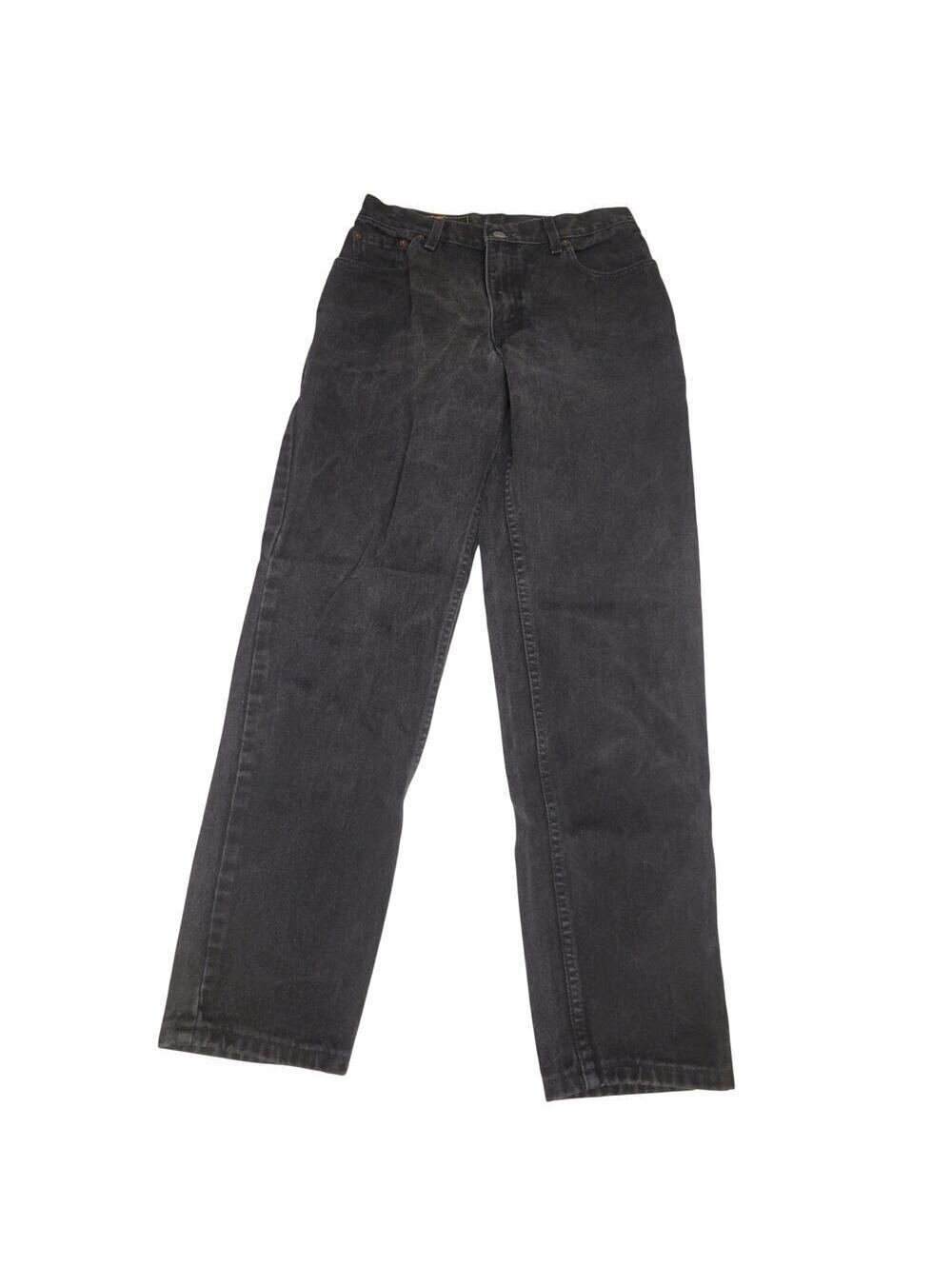 VTG Levis 550 Black Denim Relaxed Tapered Leg High Rise Womens Size 10